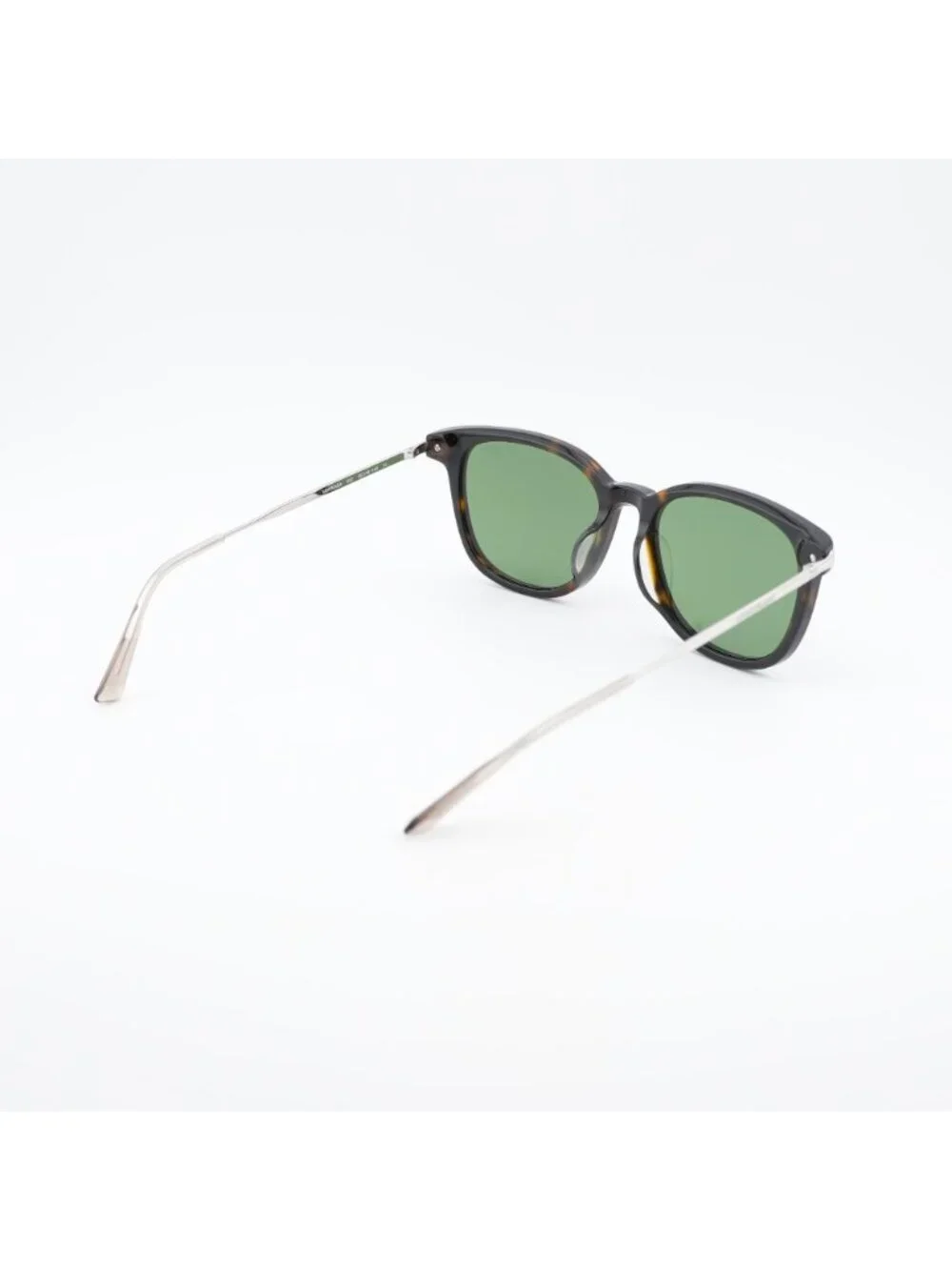 Montblanc MB0304SA 002 Sunglasses Havana Square Frame, Green Lenses